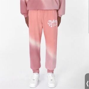 Madhappy Pink Coral Purple Tie Dye Ombre Sweatpants Unisex Size M